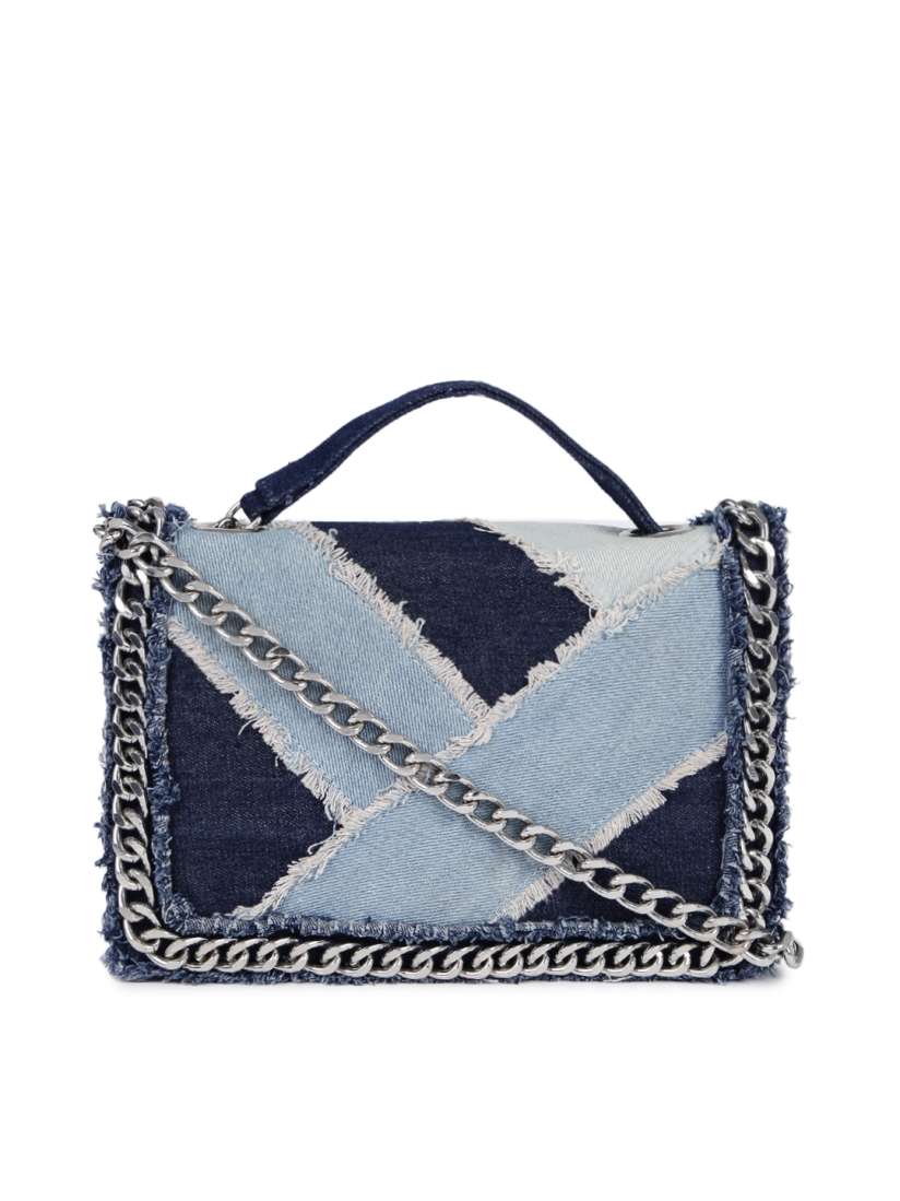 Buy ALDO Blue Colourblocked Denim Sling Bag Handbags for Women 2122641 Myntra