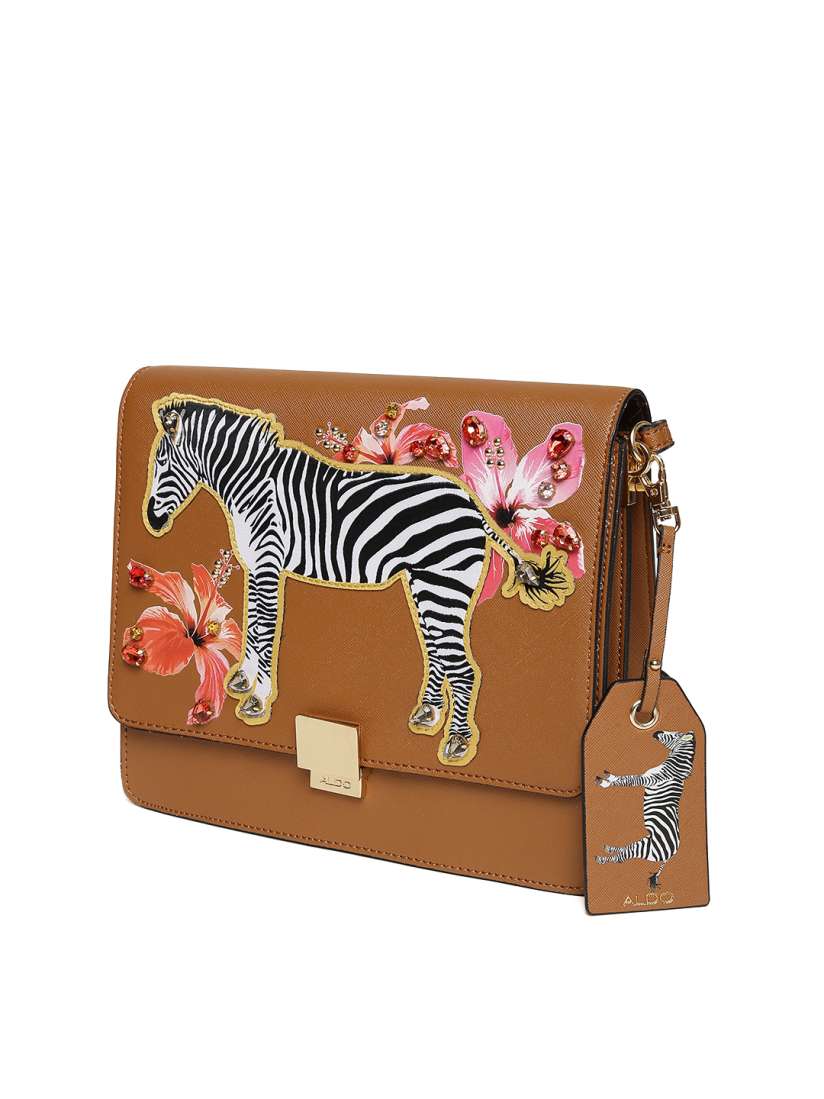 Buy ALDO Brown Printed Sling Bag Handbags for Women 2122658 Myntra