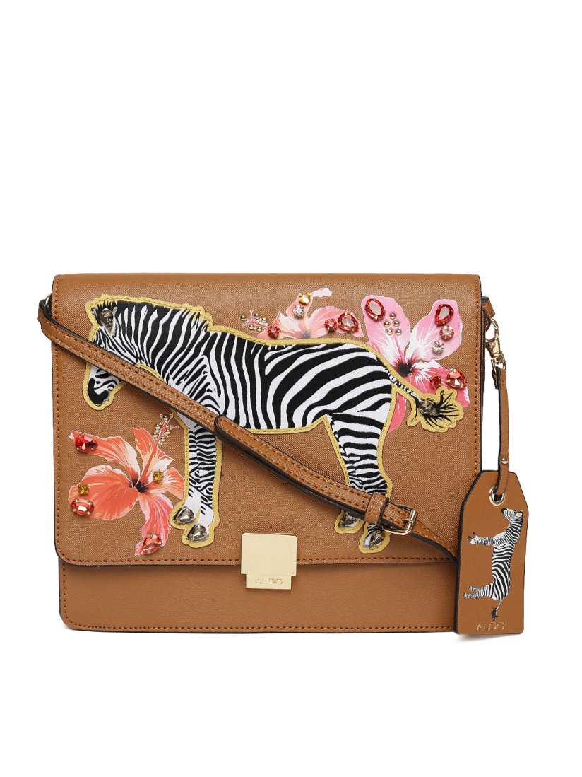 Buy ALDO Brown Printed Sling Bag Handbags for Women 2122658 Myntra