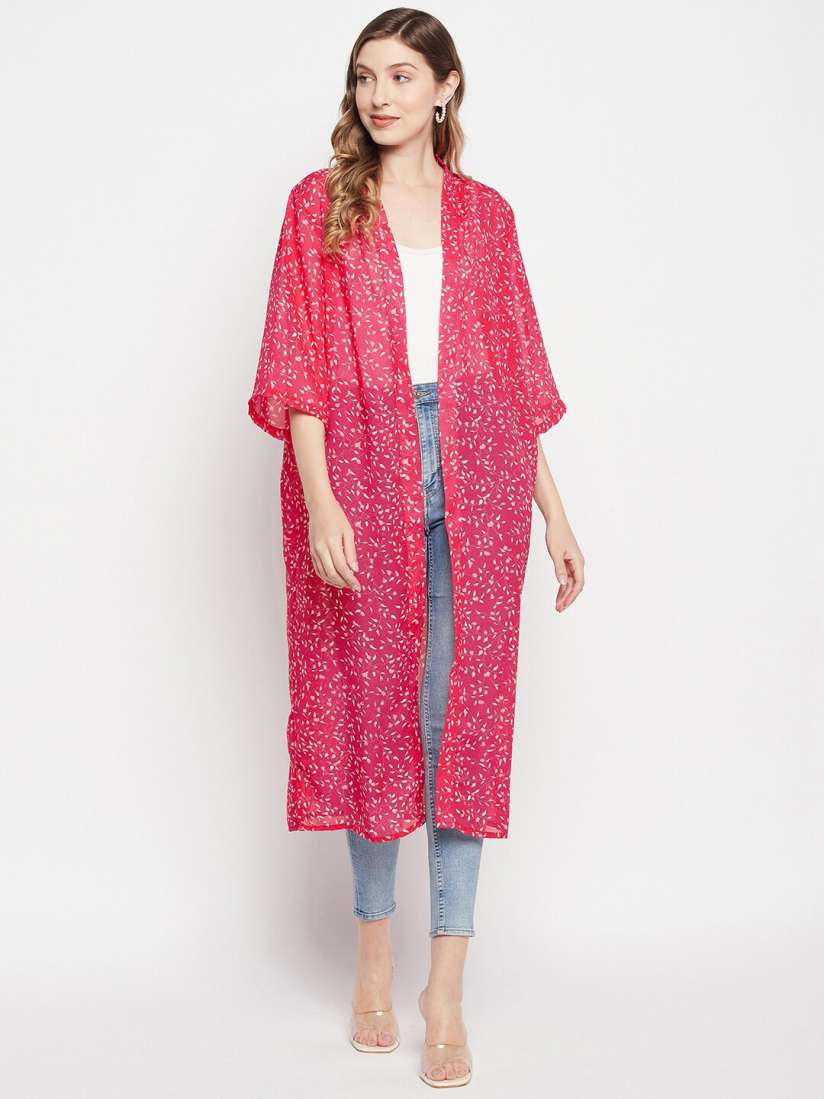 Buy Color Cocktail Women Printed Longline Shrug Shrug for Women 21226986 Myntra