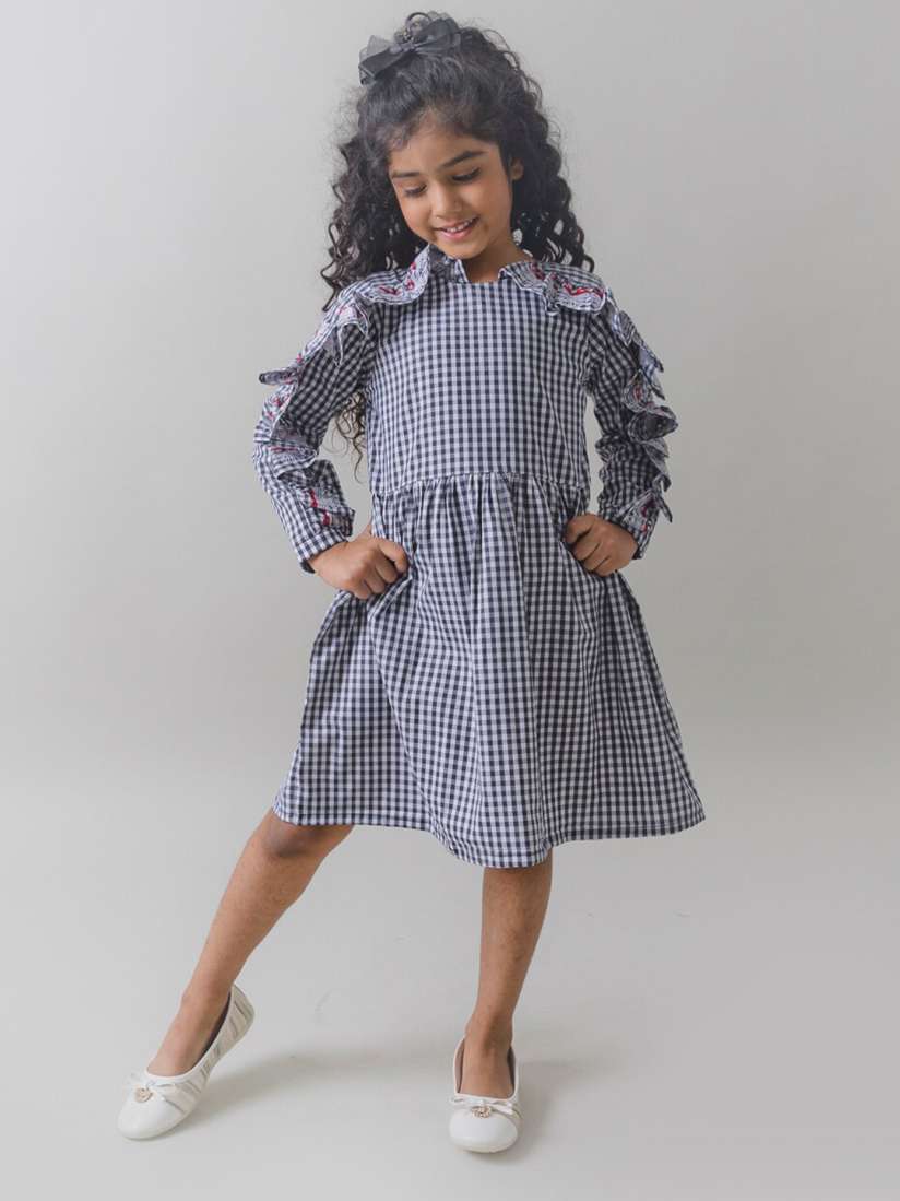 Buy Fairies Forever Checked Dress Dresses for Girls 21227704 Myntra