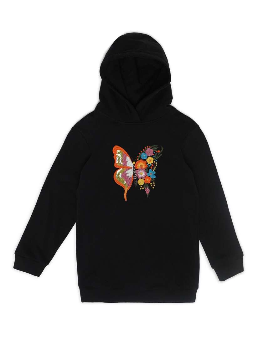 Buy Marks Spencer Girls Embroidered Hooded Sweatshirt Sweatshirts for Girls 21235810 Myntra