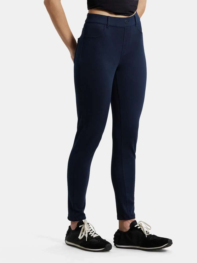 Buy Jockey Super Combed Cotton Rich Slim Fit Solid Jeggings With Pockets IW16 Jeggings for Women 21236488 Myntra