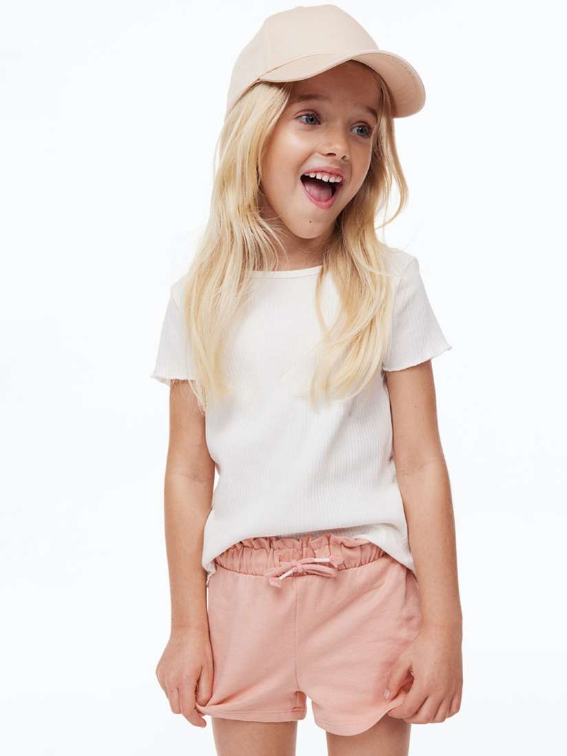 Ladies cotton pull on shorts top