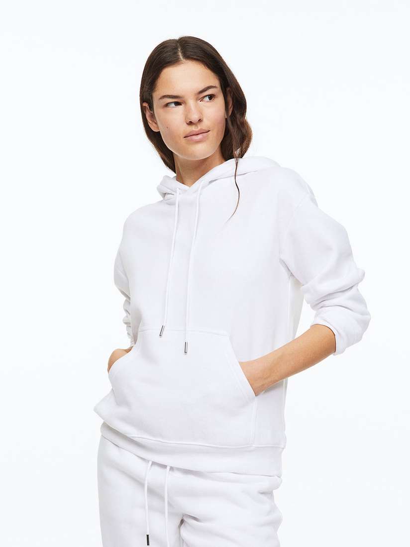 H&m White Hooded Top Buy H&M Women Hooded Top Sweatshirts For