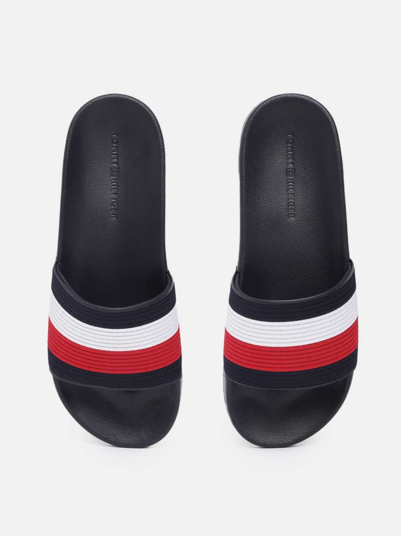 Buy Tommy Hilfiger Men Striped Sliders Flip Flops for Men 21240740 Myntra