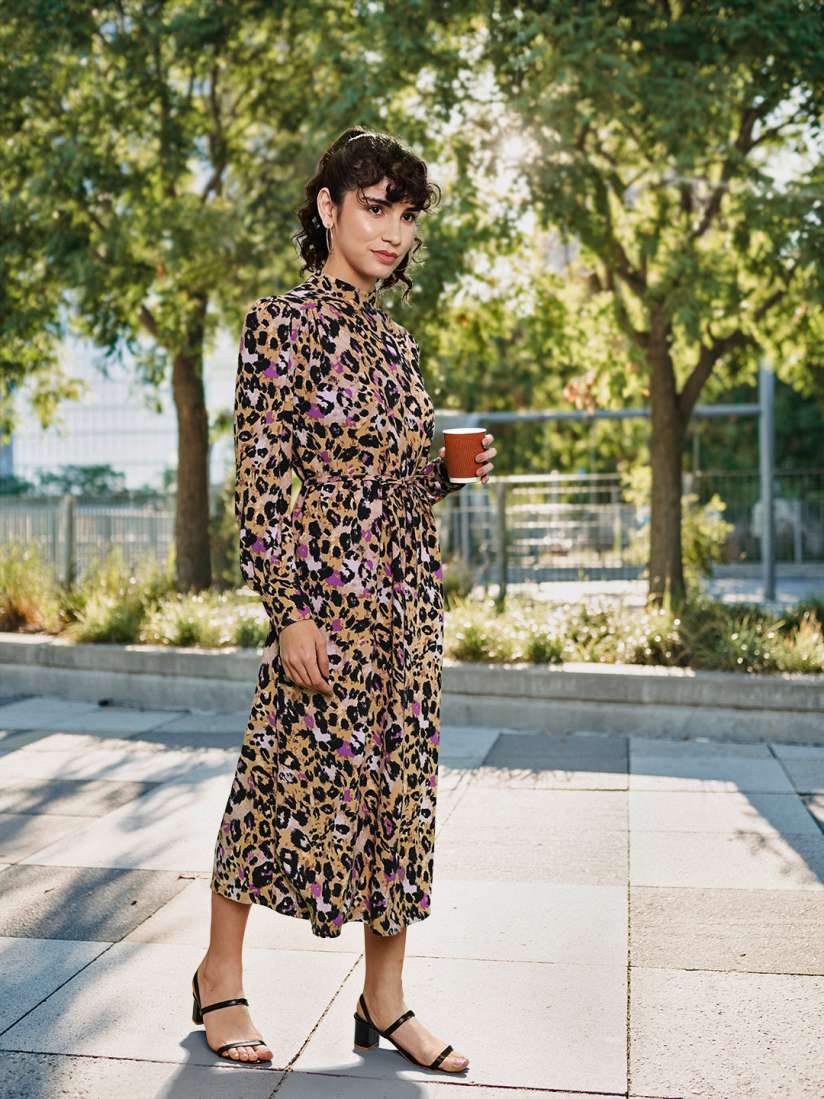 Buy Marks Spencer Animal Printed A Line Midi Dress Dresses for Women 21242678 Myntra