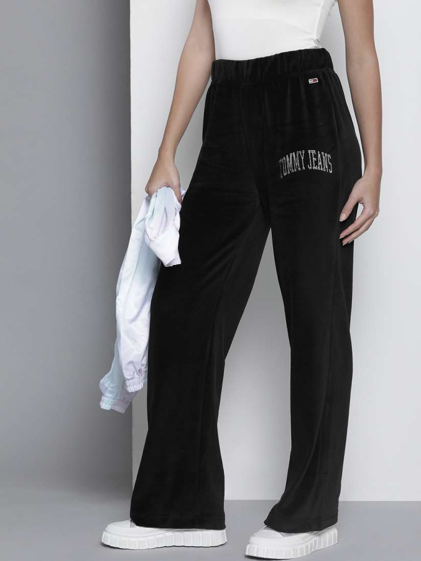 Buy Tommy Hilfiger Women Brand Logo Printed Wide Leg Track Pants Track Pants for Women 21242952 Myntra