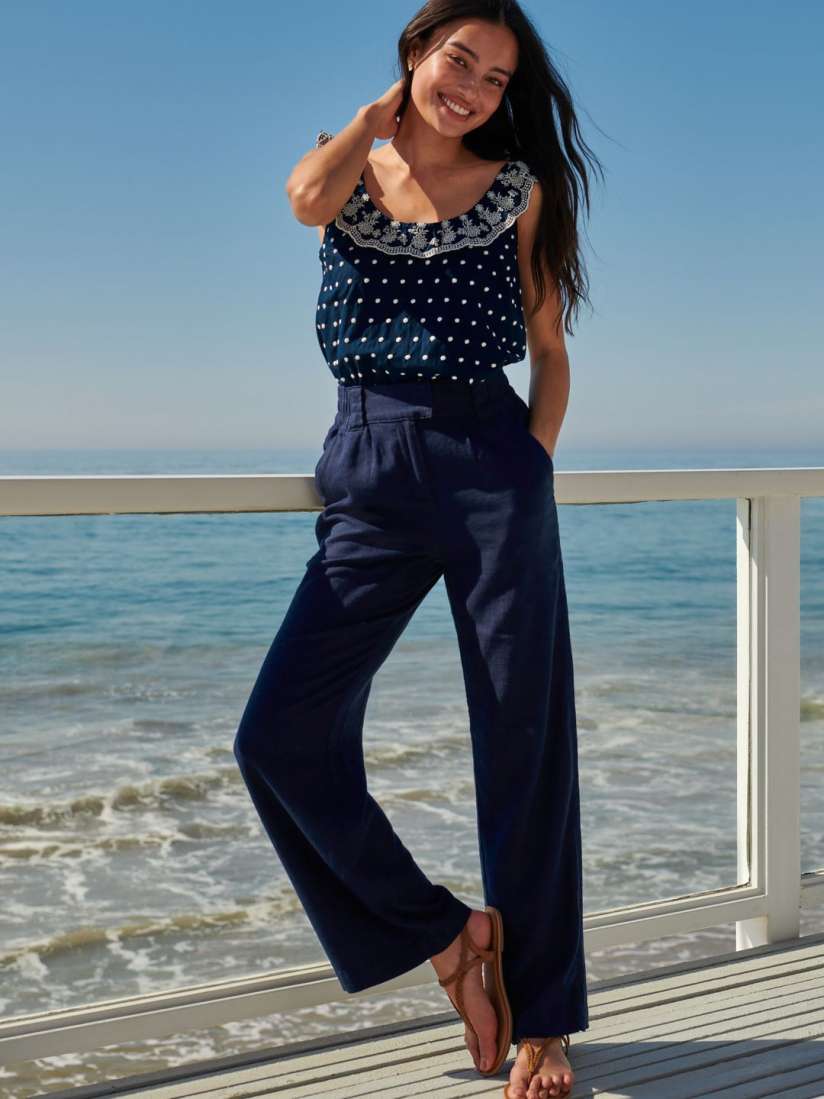 Buy NEXT Women High Rise Solid Parallel Trousers Trousers for Women 21244608 Myntra