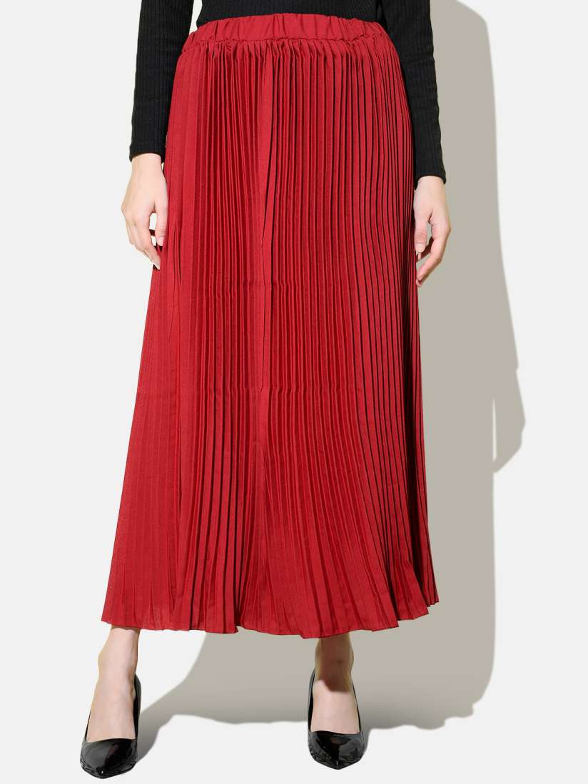 Pleated skirt myntra cheap