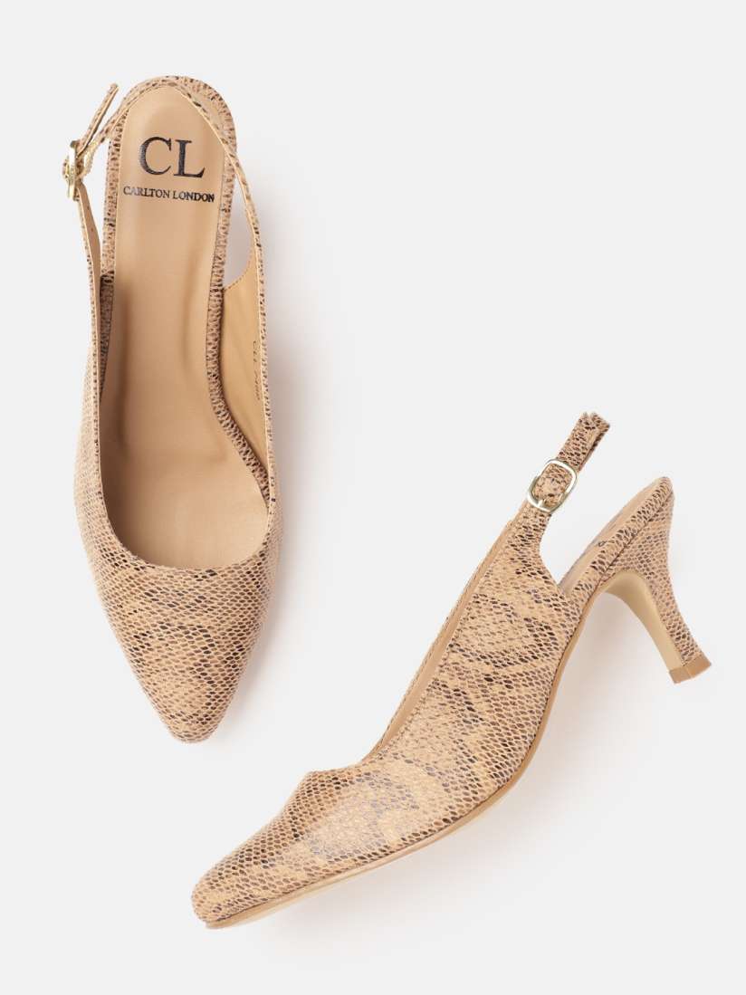 Buy Carlton London Women Snake Skin Textured Slim Heel Mules Heels for Women 21245690 Myntra