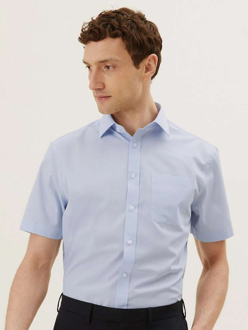 Marks and spencer mens casual short sleeve shirts online