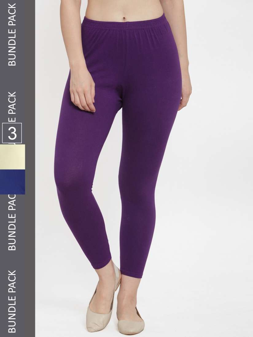 Buy GRACIT Pack Of 3 Ankle Length Leggings Leggings for Women 21253288 Myntra