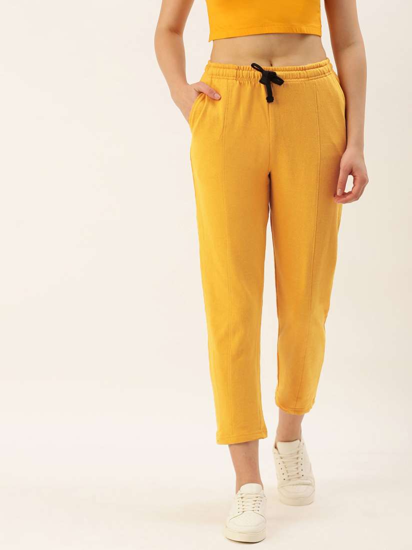 Buy ARISE Women Yellow Solid Track Pants Track Pants for Women 21267810 Myntra