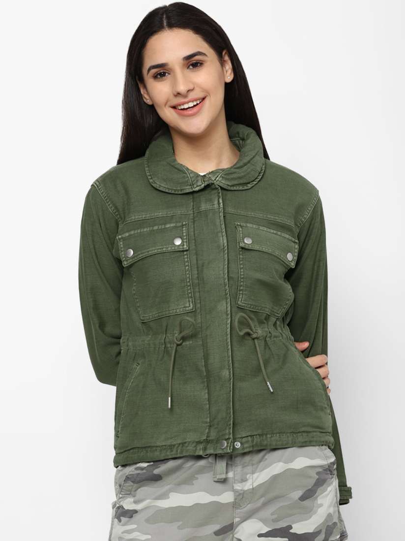 Buy AMERICAN EAGLE OUTFITTERS Women Solid Hooded Denim Jacket Jackets for Women 21268878 Myntra