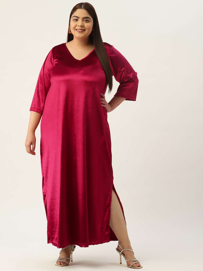 Plus size velvet maxi dress sales