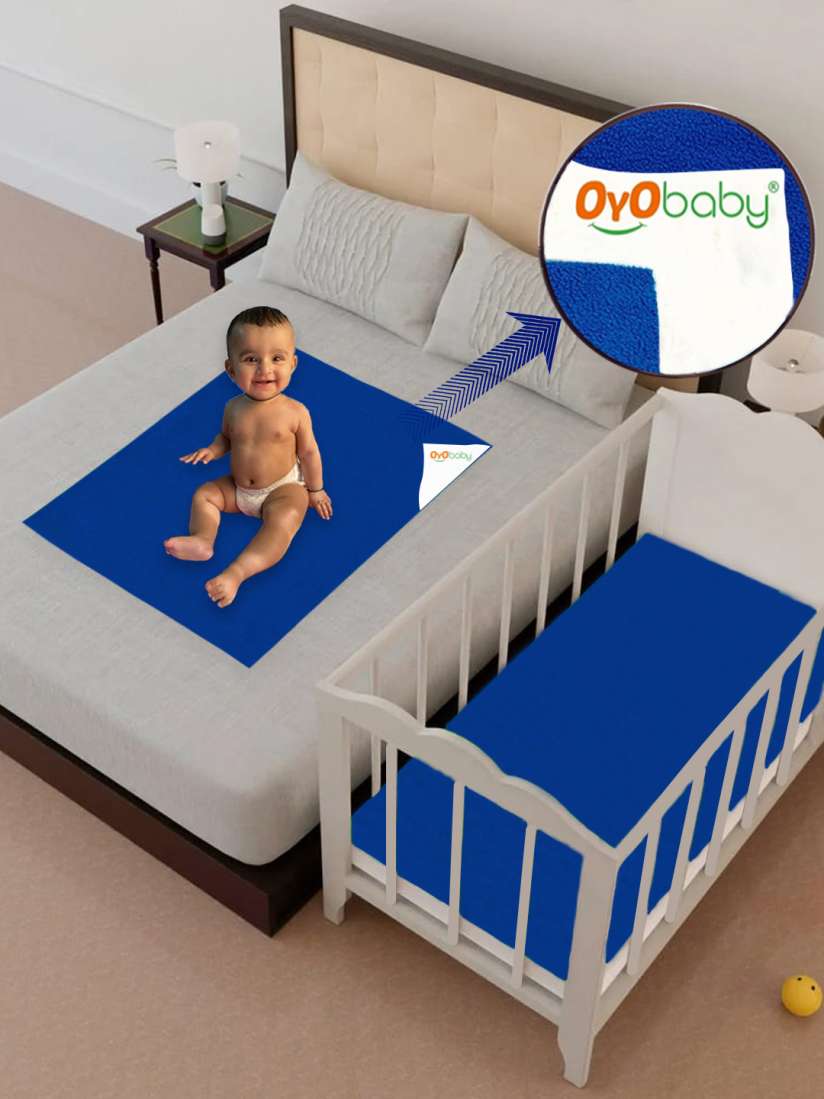Buy OyO Baby Infants 2 Pieces Solid Waterproof Mattress Protector Mattress Protector for Unisex Kids 21279744 Myntra