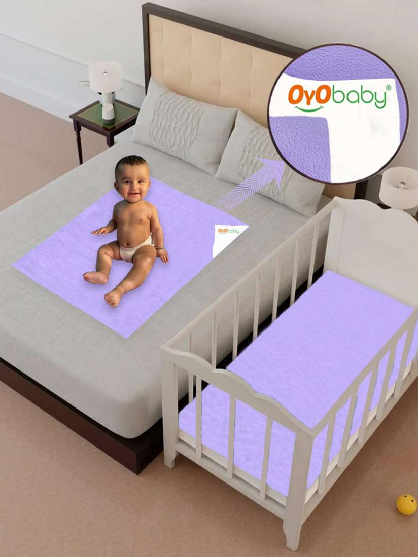 Buy OyO Baby Purple 2 Pieces Waterproof Mattress Protector Mattress Protector for Unisex Kids 21281404 Myntra