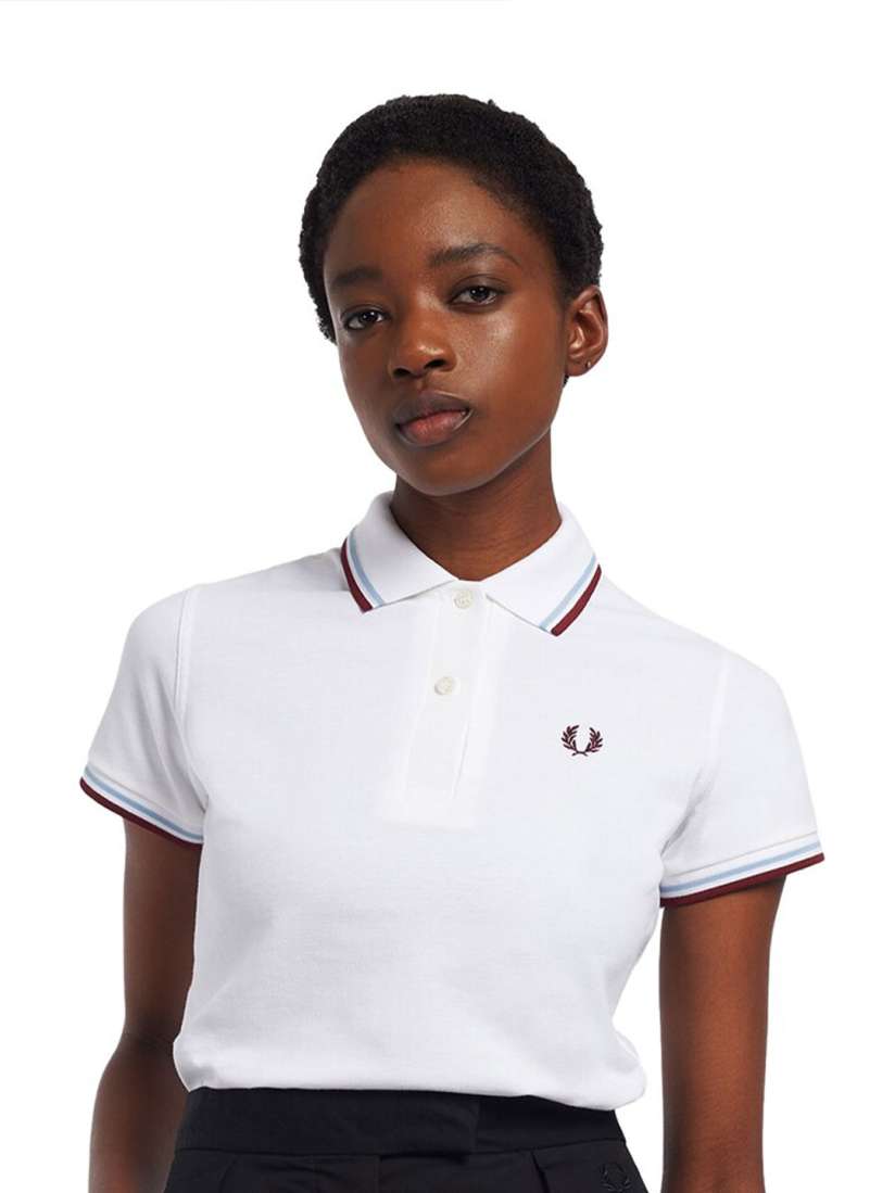 Buy Fred Perry Women Polo Collar Pure Cotton T shirt Tshirts for Women 21286236 Myntra
