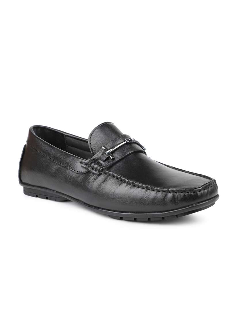 Buy PRIVO Men Black Striped Leather Loafers Casual Shoes for Men 21287056 Myntra