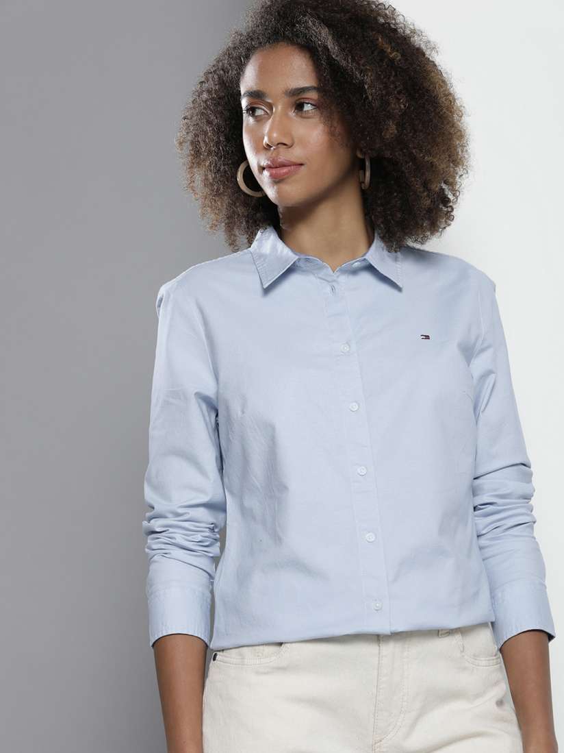 Buy Tommy Hilfiger Women Solid Classic Fit Casual Shirt Shirts for Women 21287822 Myntra