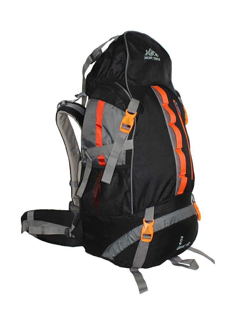 Buy MOUNT TRACK Gear Up Unisex Black Grey Rucksack with Rain Cover Rucksacks for Unisex 2128927 Myntra