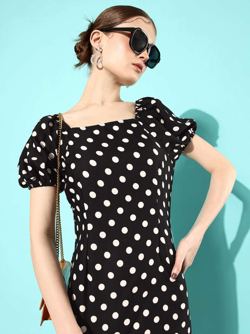 Myntra polka dot dress shop