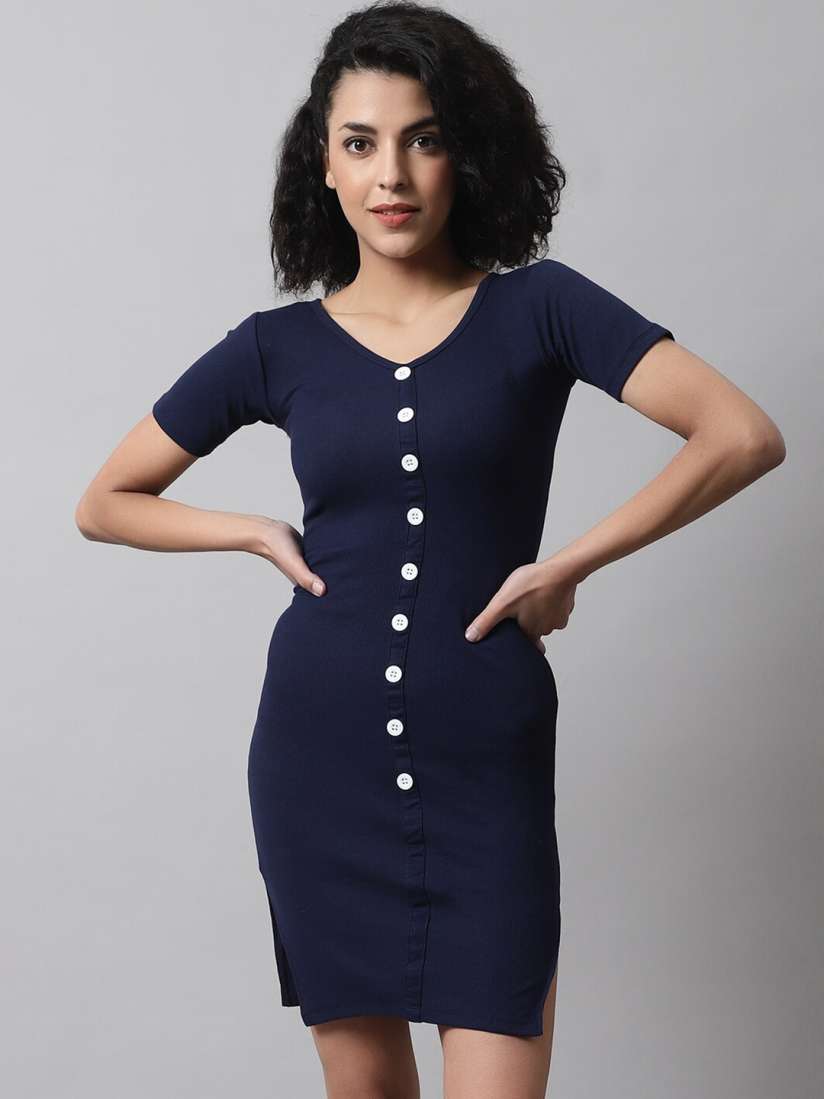 Buy NoBarr Above Knee Short Sleeves Cotton Jumper Dress Dresses for Women 21293218 Myntra