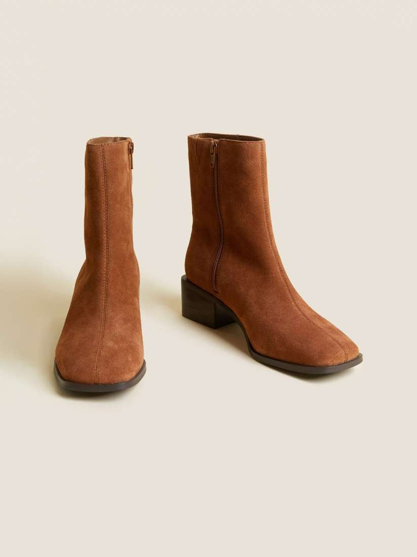 Buy Marks Spencer Women Suede Flat Sock Boots Boots for Women 21294138 Myntra