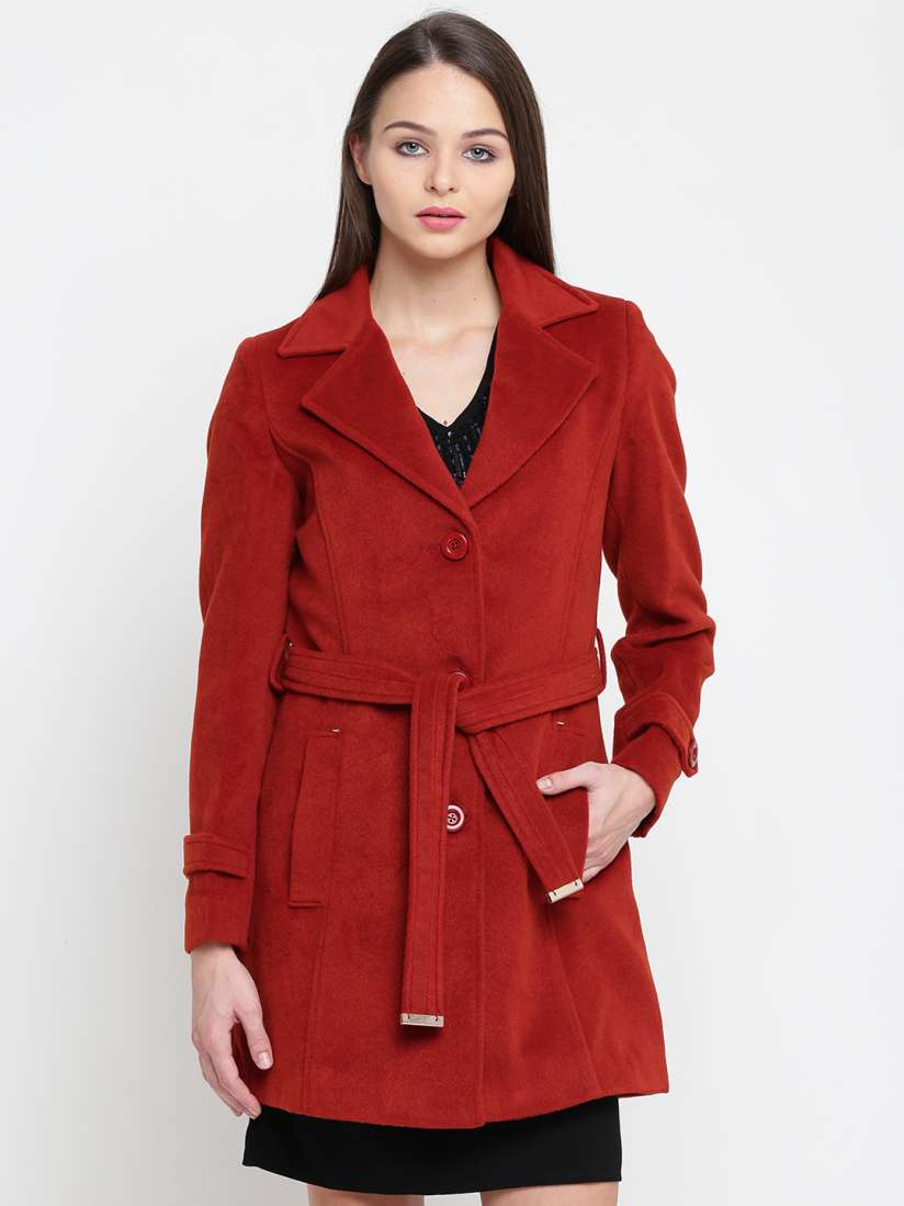 Rust longline coat on sale