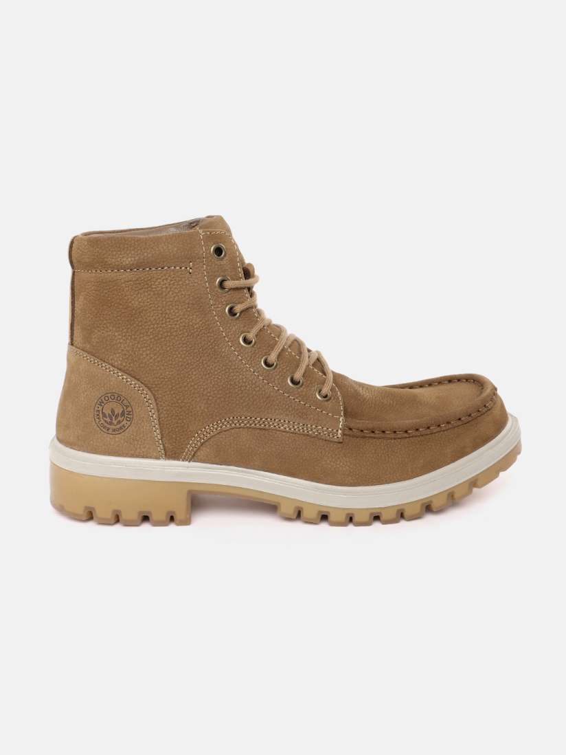 Buy Woodland Men Round Toe Mid Top Leather Regular Boots Boots for Men 21295696 Myntra