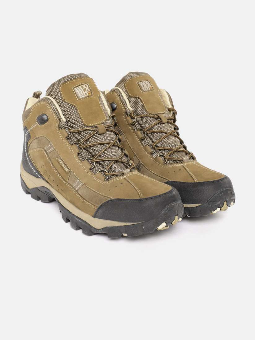 Buy Woodland Men Nubuck Leather Mid Top Boots Boots for Men 21295764 Myntra