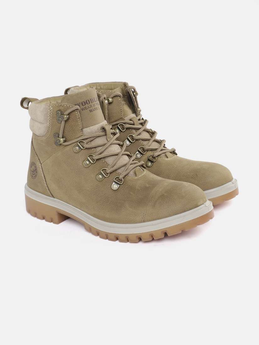 Buy Woodland Men Mid Top Leather Regular Boots Boots for Men 21295784 Myntra
