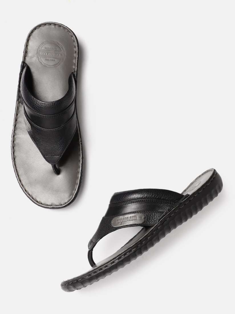 Woodland men's leather slippers deals