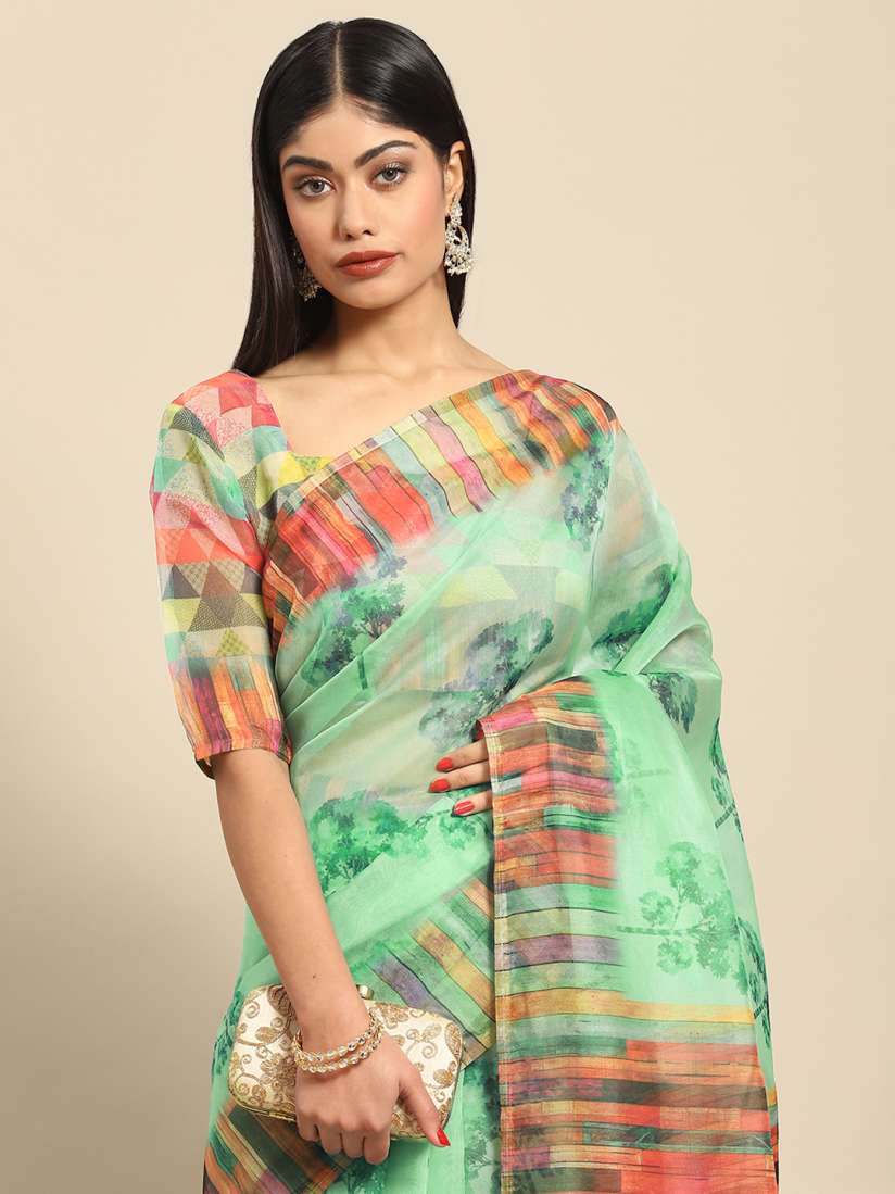 Myntra organza sarees shop