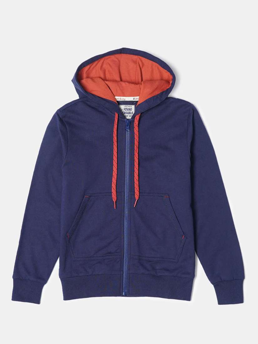 Buy Jockey Boys Super Combed Cotton Printed Hoodie Jacket With Convenient Side Pockets CB07 Sweatshirts for Boys 21312750 Myntra