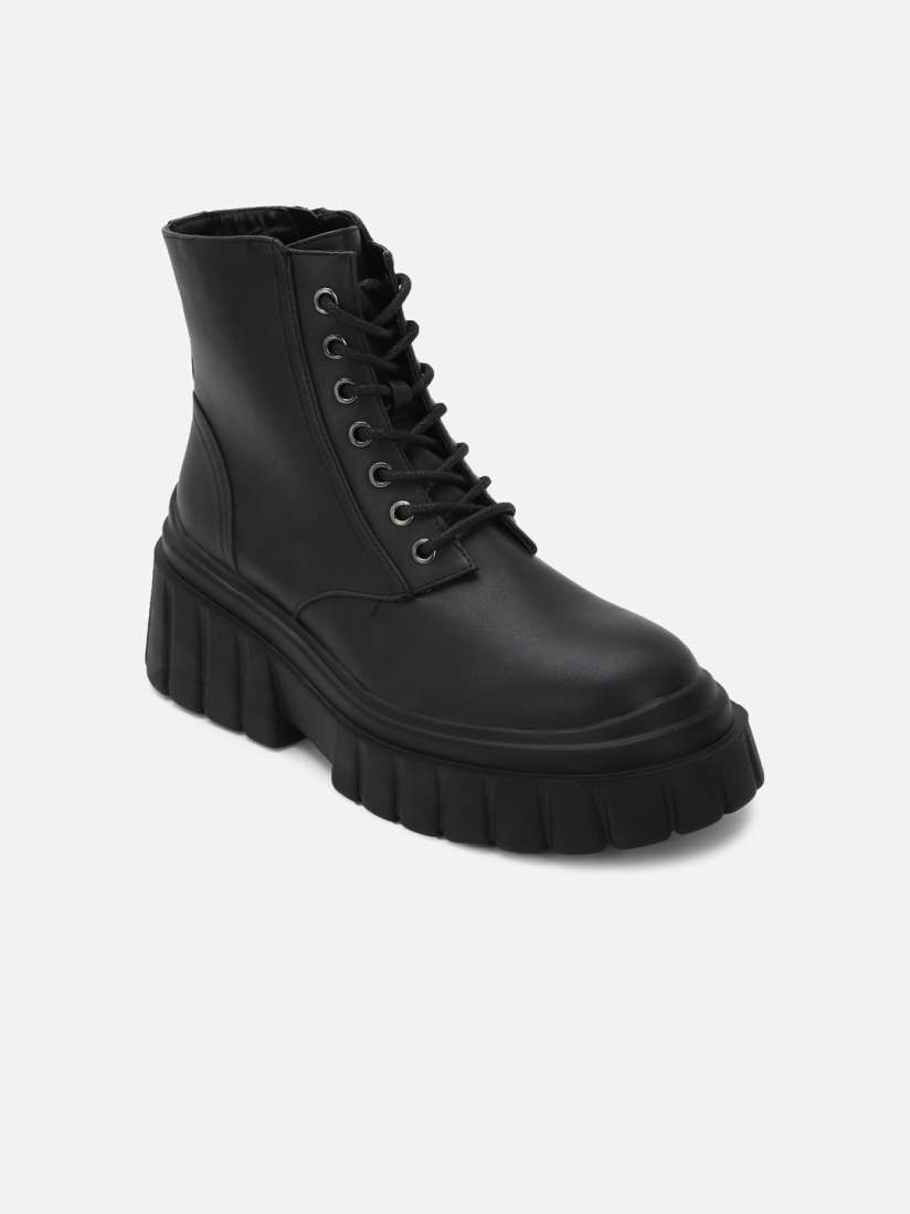 Buy FOREVER 21 Women Mid Top Chunky Boots Boots for Women 21318762 Myntra