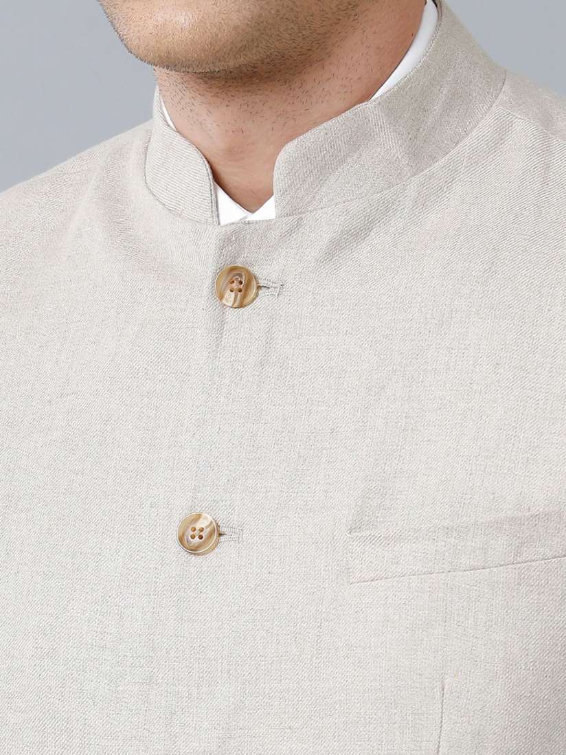 Buy Linen Club Men Pure Linen Woven Relaxed Fit Nehru Jacket Nehru Jackets for Men 21318774 Myntra