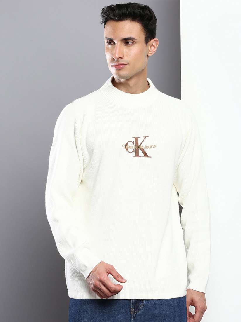 Logo jeans sweater hotsell
