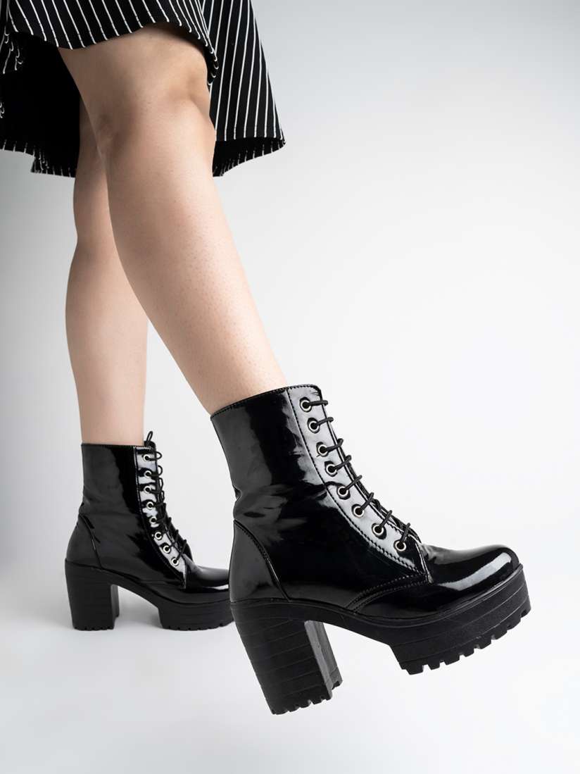 Chunky healed boots hotsell