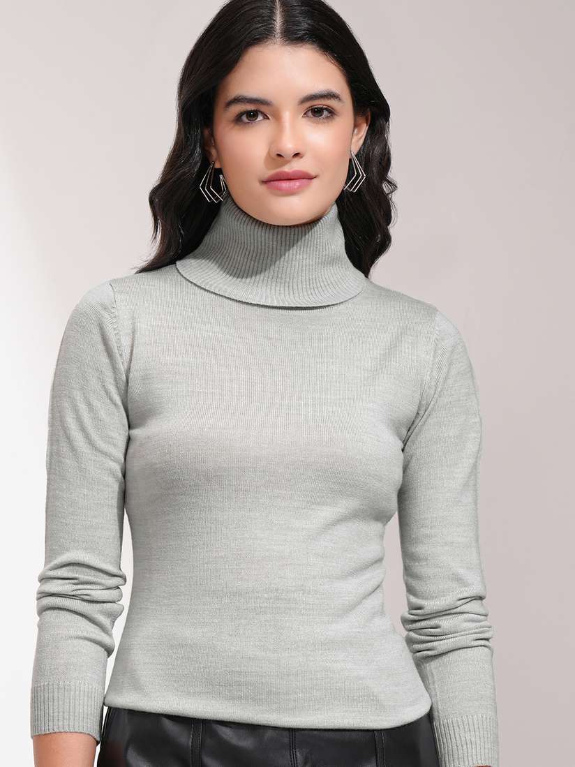 Tokyo Talkies Myntra Turtleneck Buy Tokyo Talkies Purple Turtle Neck  Jacquard Sweater Sweaters