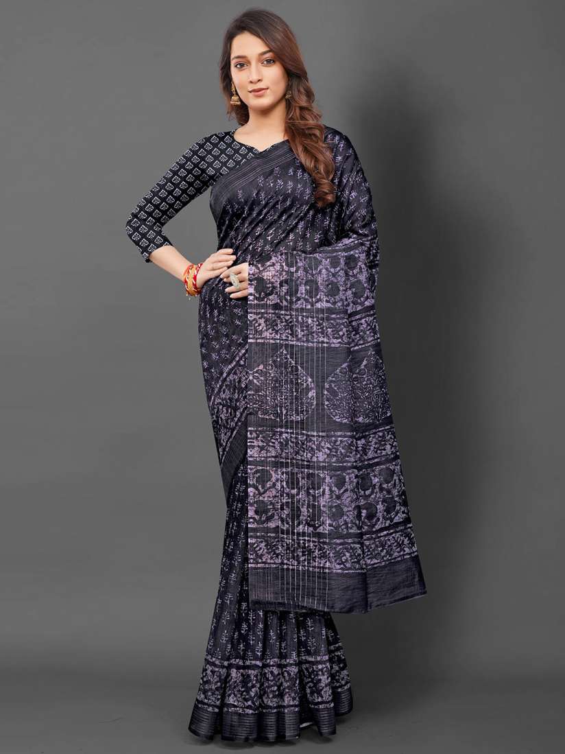 Buy Saree mall Floral Printed Block Print Traditional Sarees Sarees for Women 21341242 Myntra
