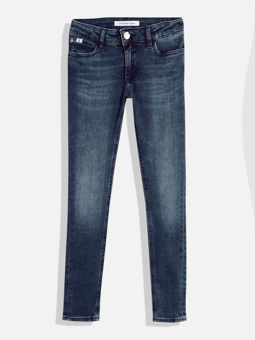 Buy Calvin Klein Jeans Girls Skinny Fit Clean Look Stretchable Jeans Jeans for Girls 21343498 Myntra