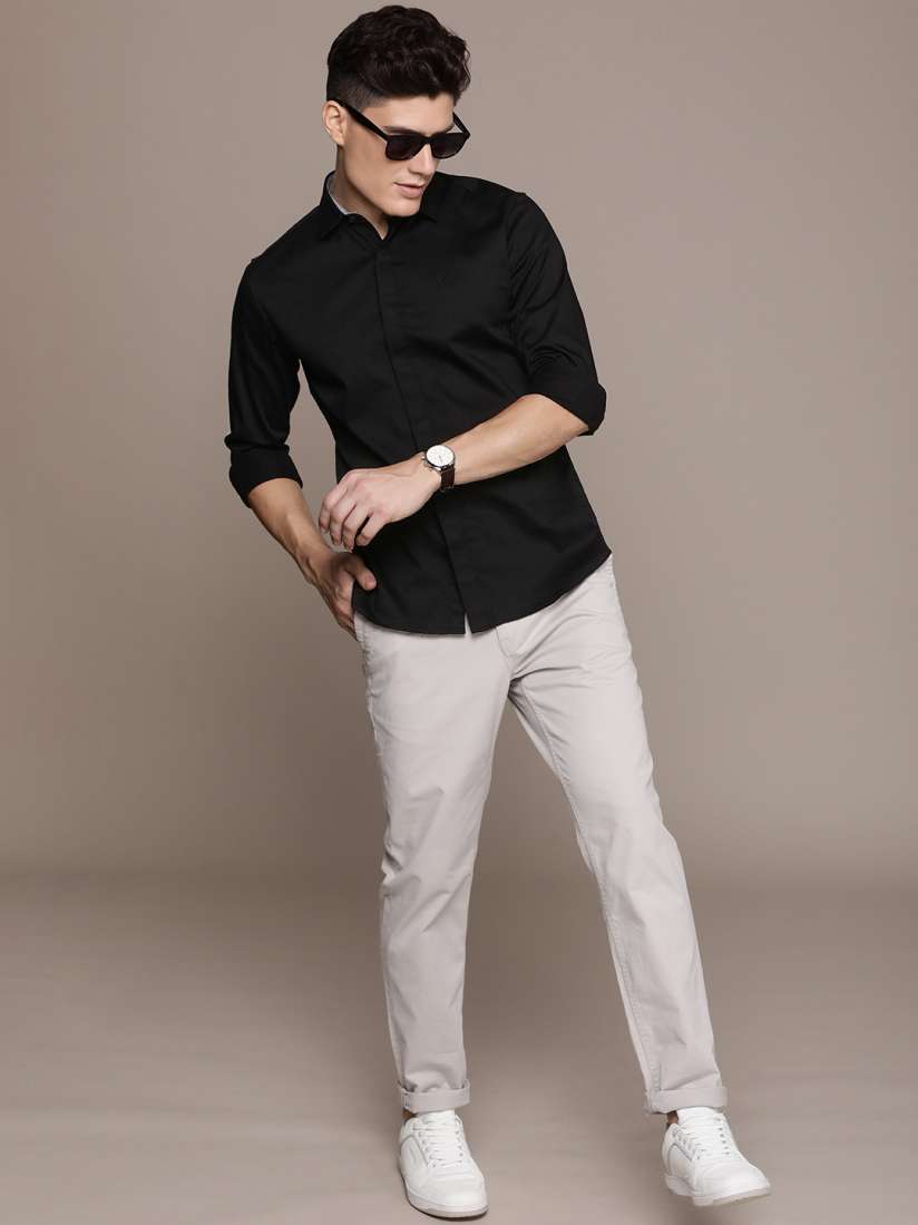 Muscle fit casual shirts discount