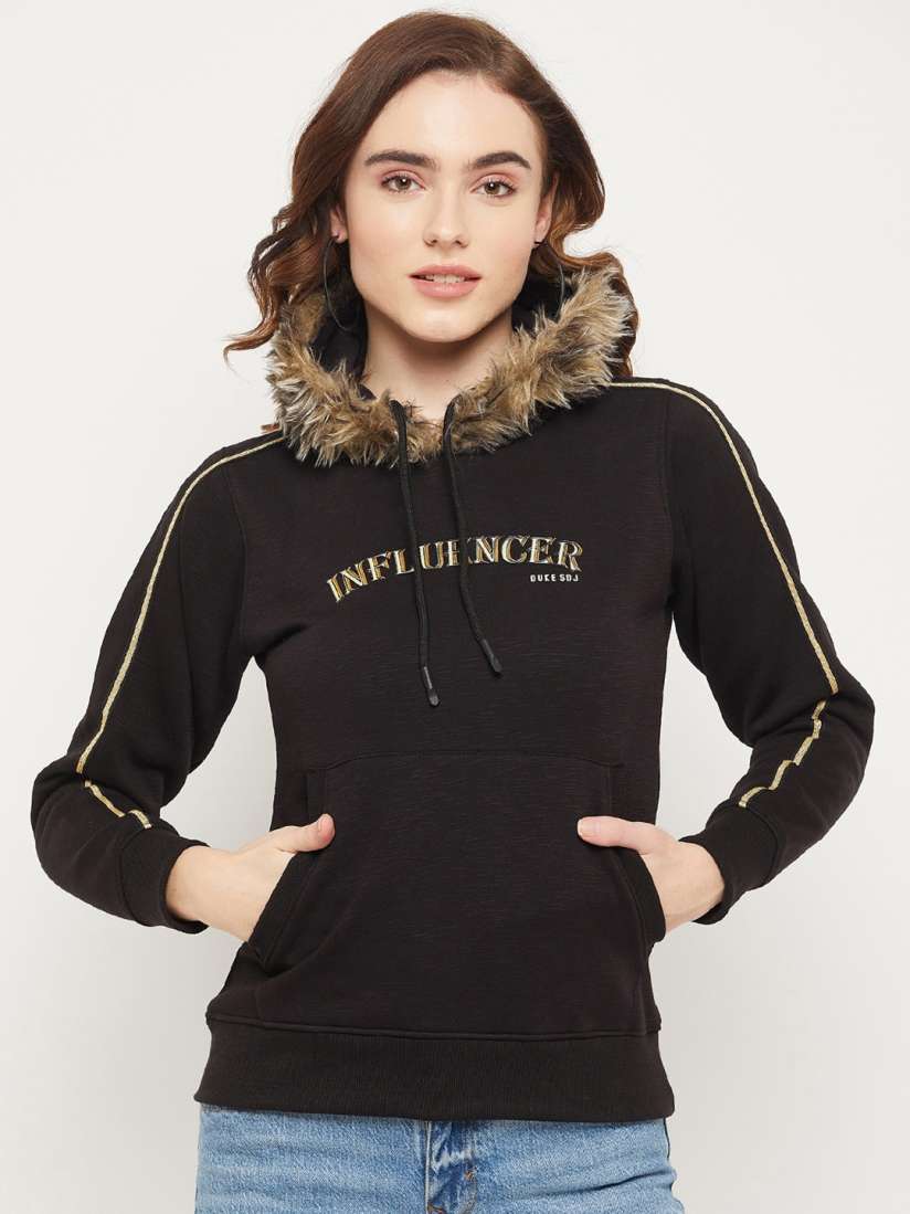 Buy Duke Women Printed Hooded Sweatshirt Sweatshirts for Women 21347040 Myntra