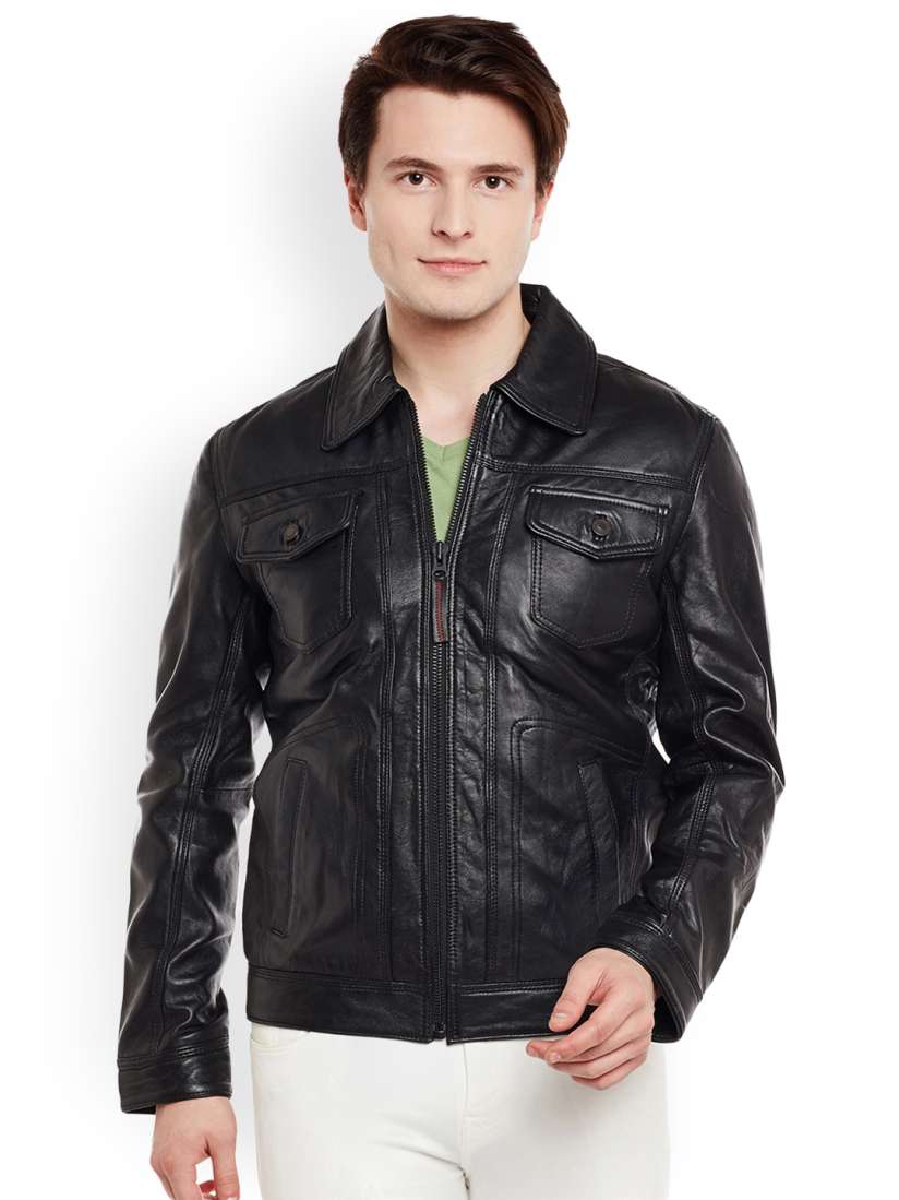 Justanned men's leather jacket 2025