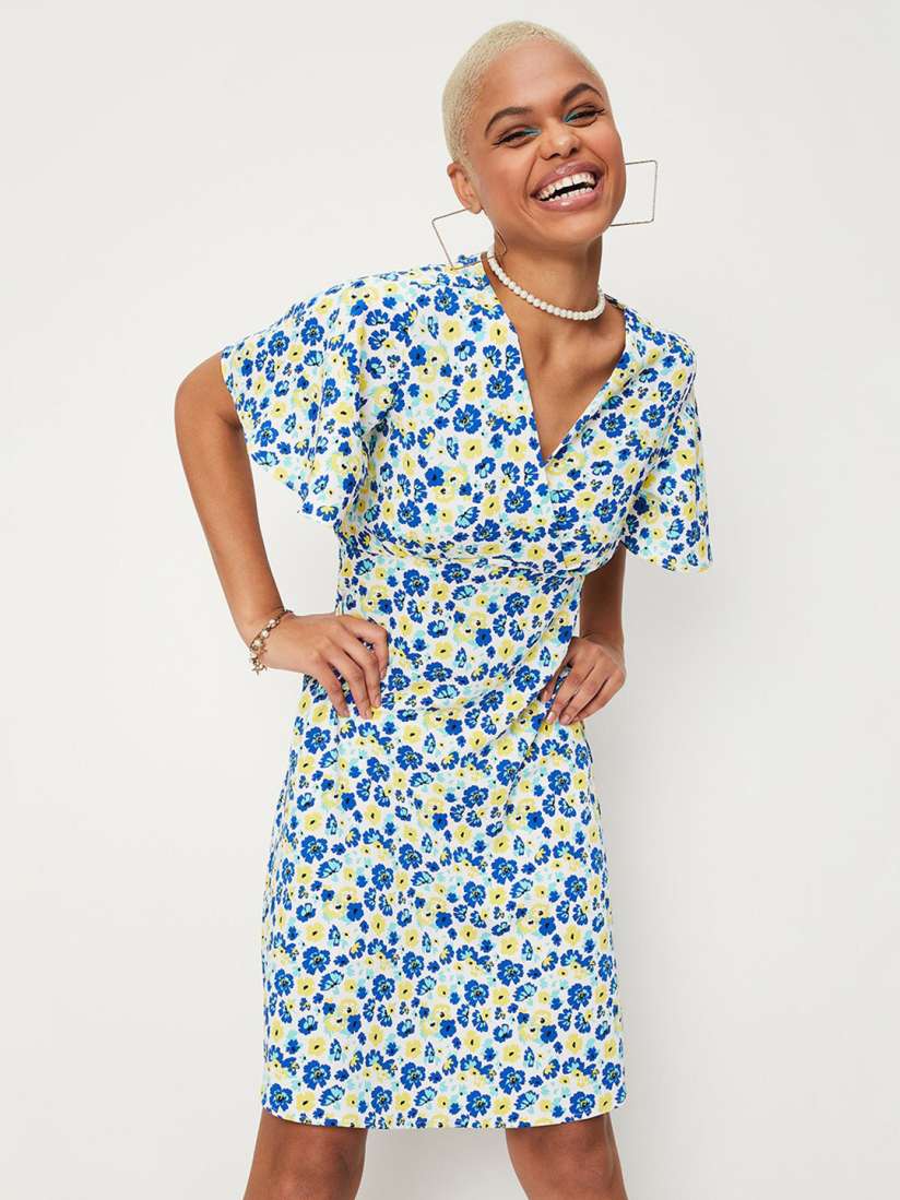 Buy max Cream Coloured Floral A Line Dress Dresses for Women 21350182 Myntra