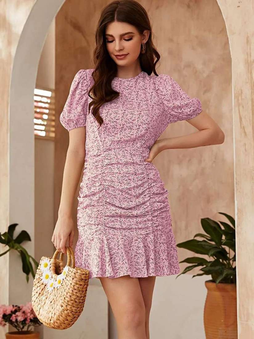 Buy FAVRIZ Floral Printed A Line Dress Dresses for Women 21353204 Myntra