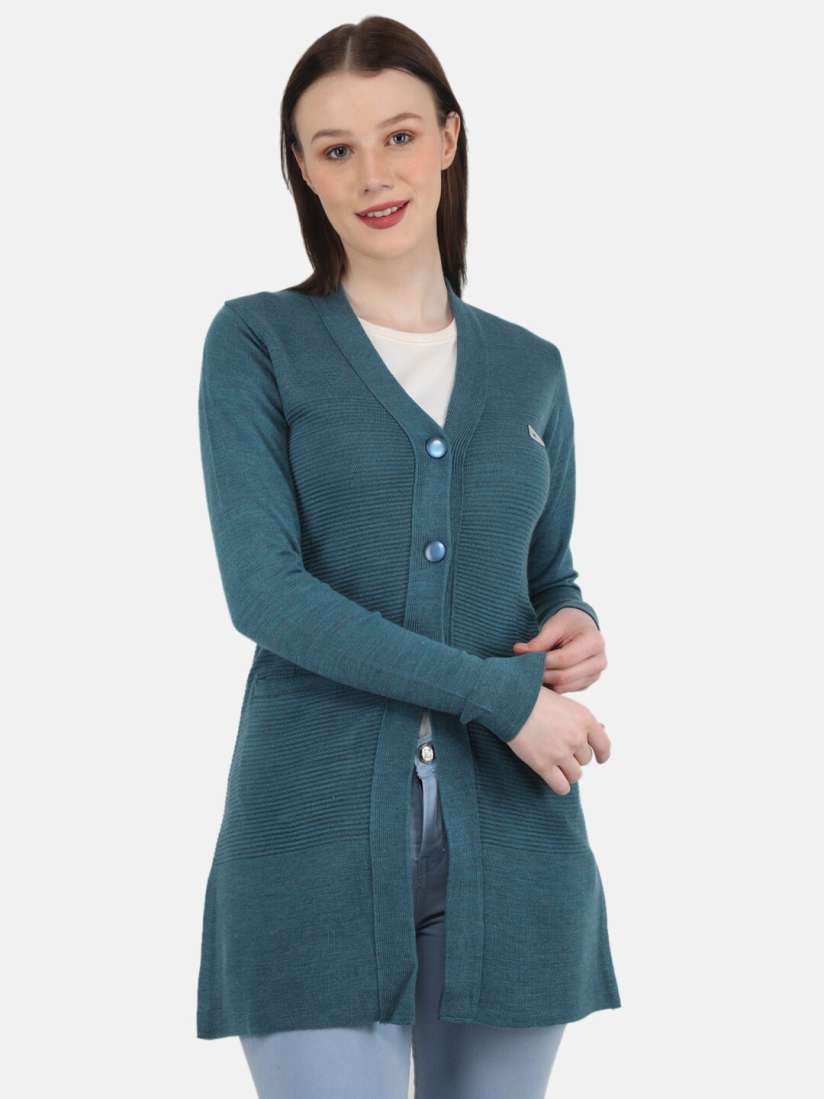 Buy Monte Carlo Women Cable Knit Wool Cardigan Sweaters for Women 21357252 Myntra