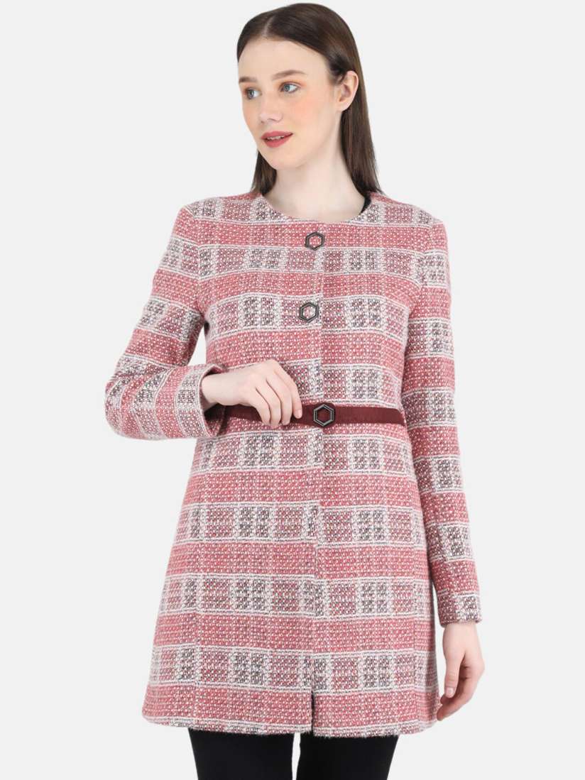 Buy Monte Carlo Women Checkered Trench Coat Coats for Women 21358532 Myntra